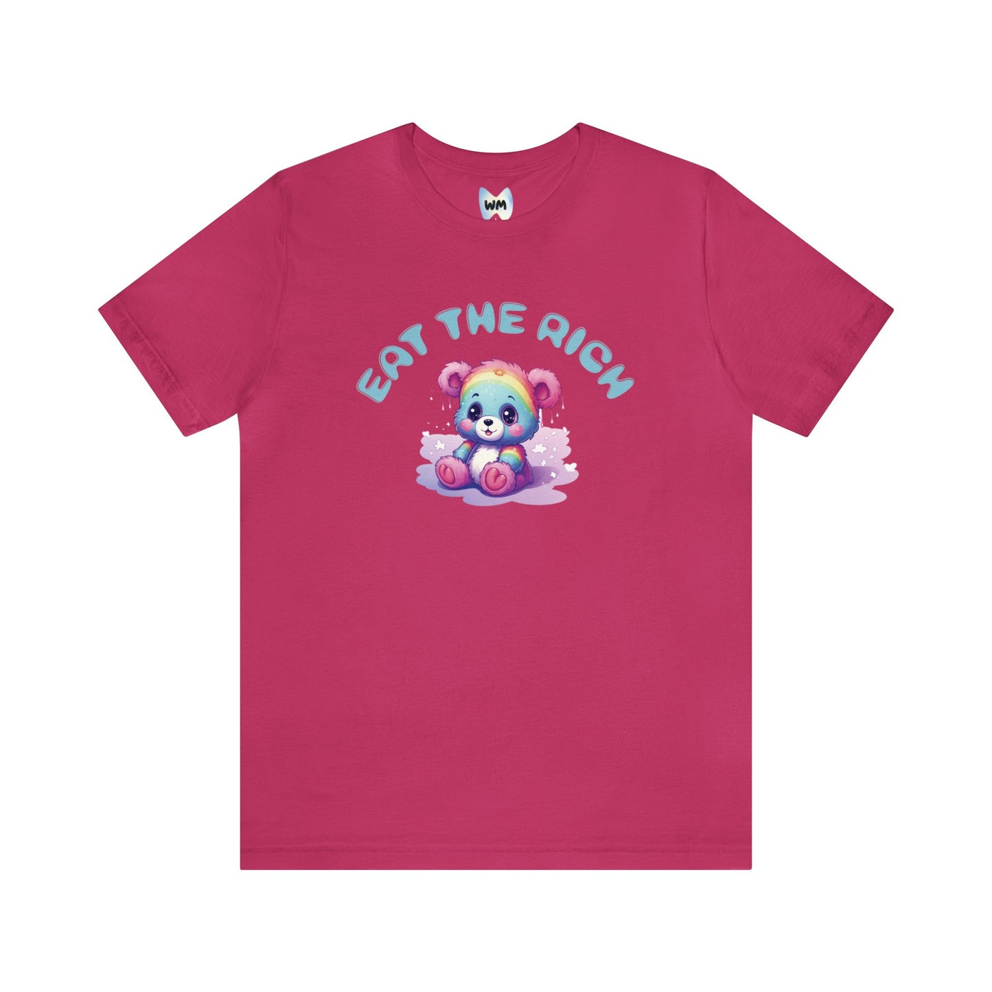 EAT THE RICH Tee, blue text