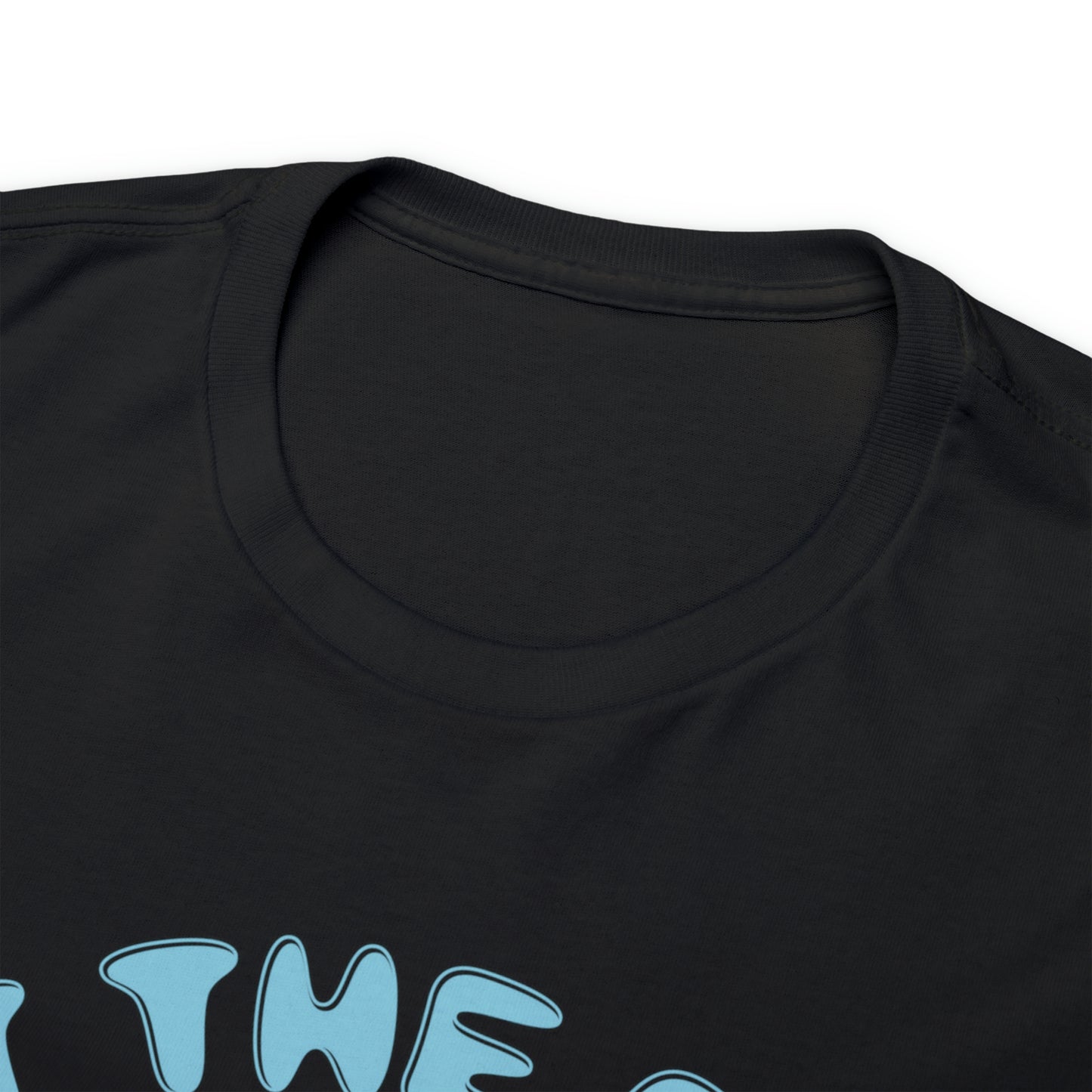 EAT THE RICH Tee, blue text