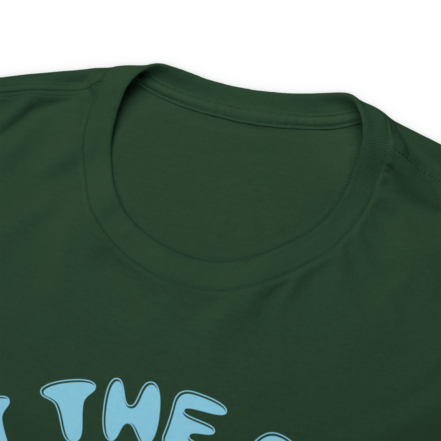 EAT THE RICH Tee, blue text