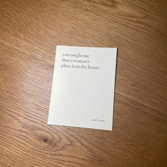 A Woman's Place Card