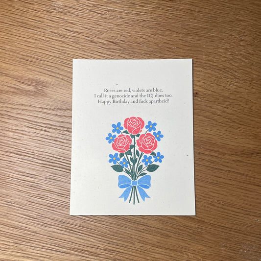 F*ck Apartheid Birthday Card