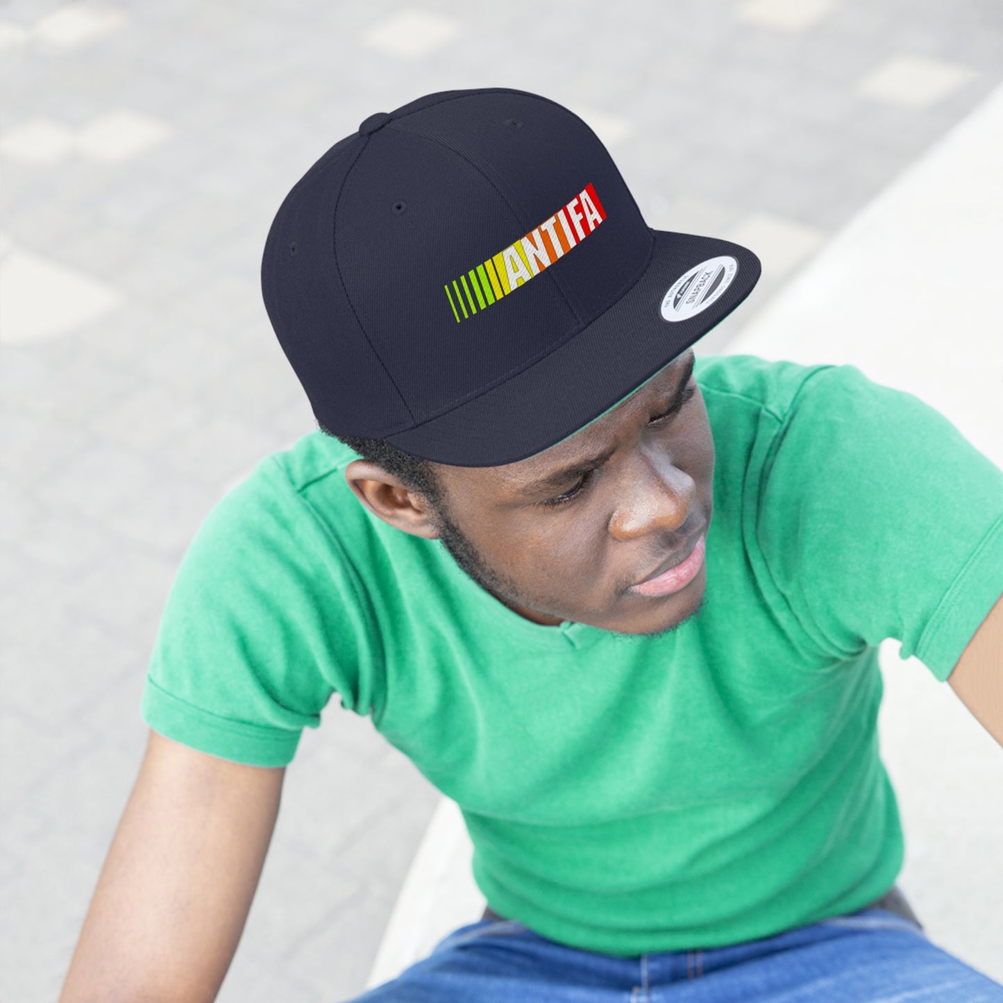 ANTIFA RACER Flat Bill Hat