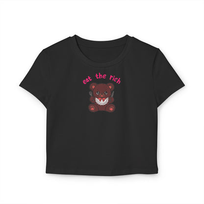 Teddy Bear x EAT THE RICH Cropped Tee