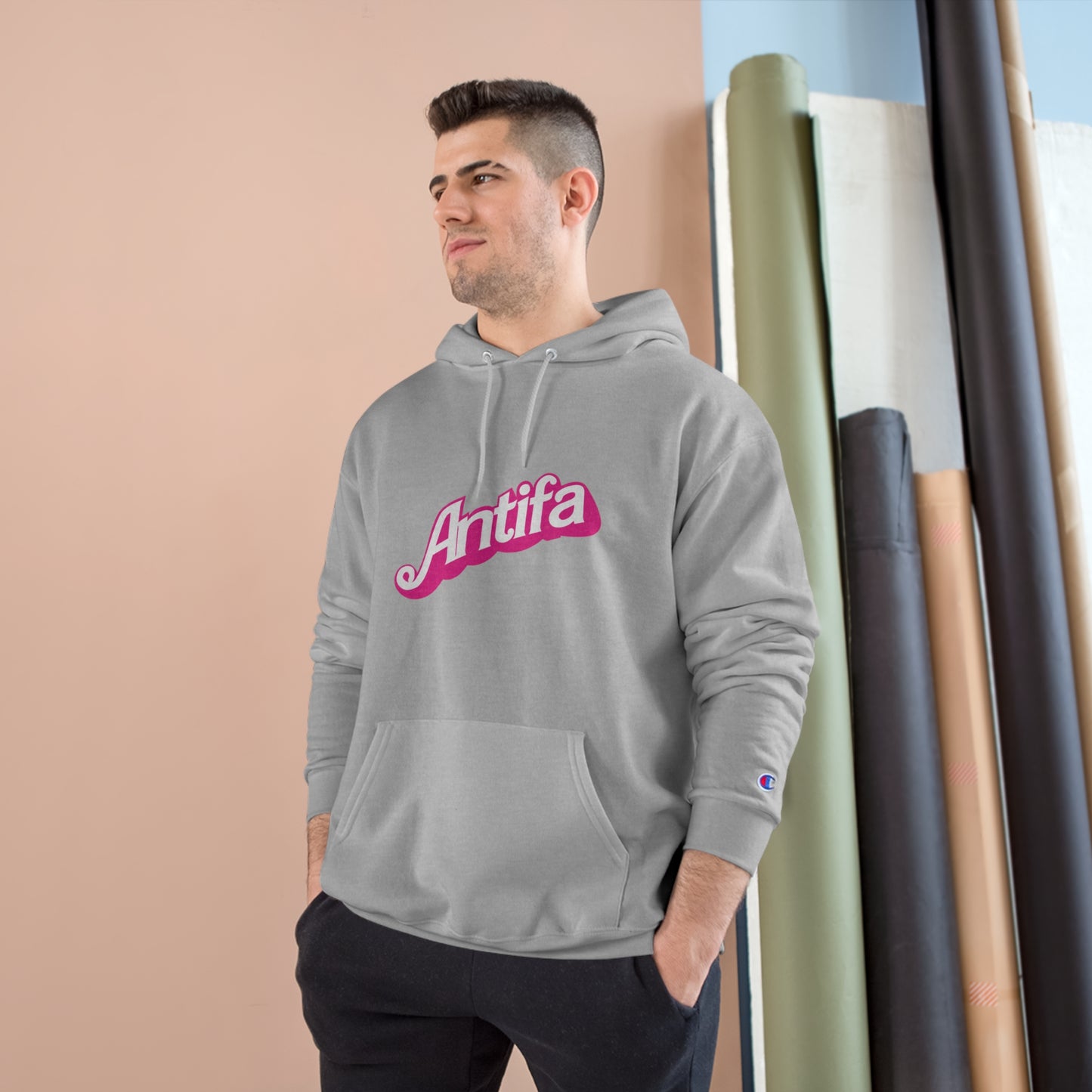 Barbie Antifa Champion Hooded Sweatshirt