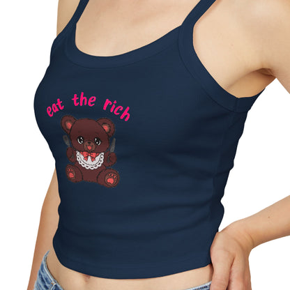 Teddy Bear x Eat the Rich Spaghetti Strap Tank Top