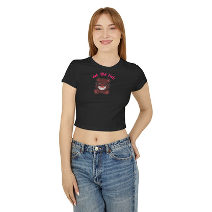 Teddy Bear x EAT THE RICH Cropped Tee