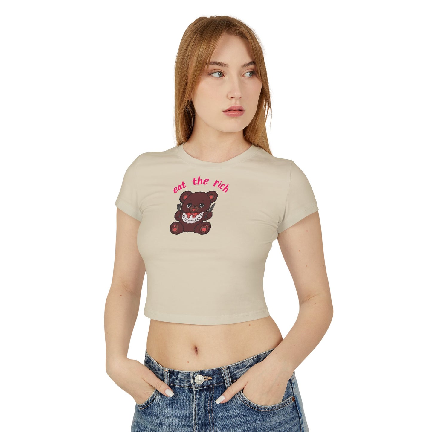Teddy Bear x EAT THE RICH Cropped Tee