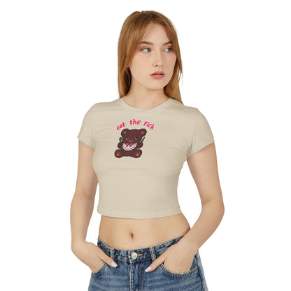 Teddy Bear x EAT THE RICH Cropped Tee
