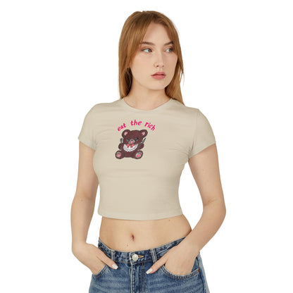 Teddy Bear x EAT THE RICH Cropped Tee