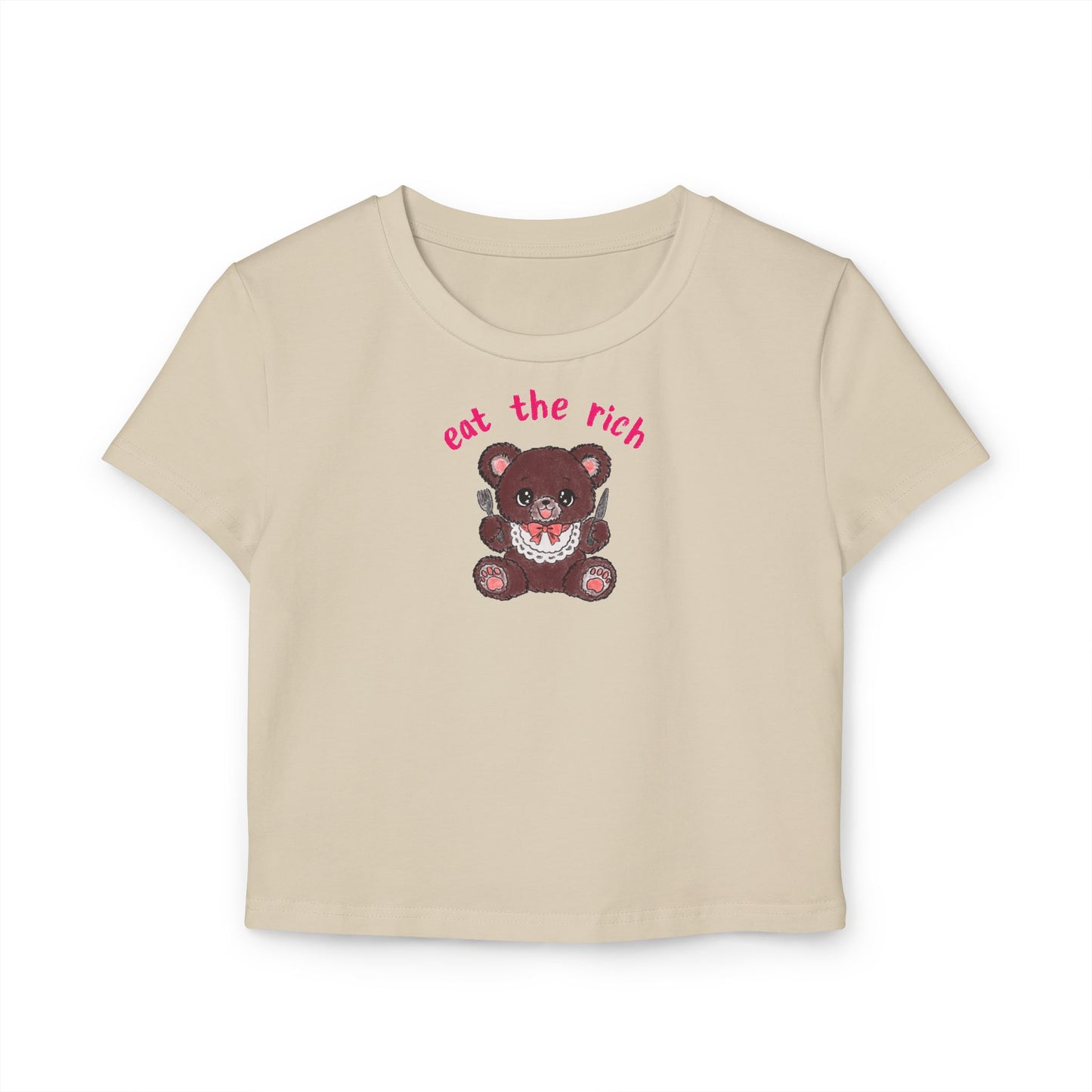 Teddy Bear x EAT THE RICH Cropped Tee