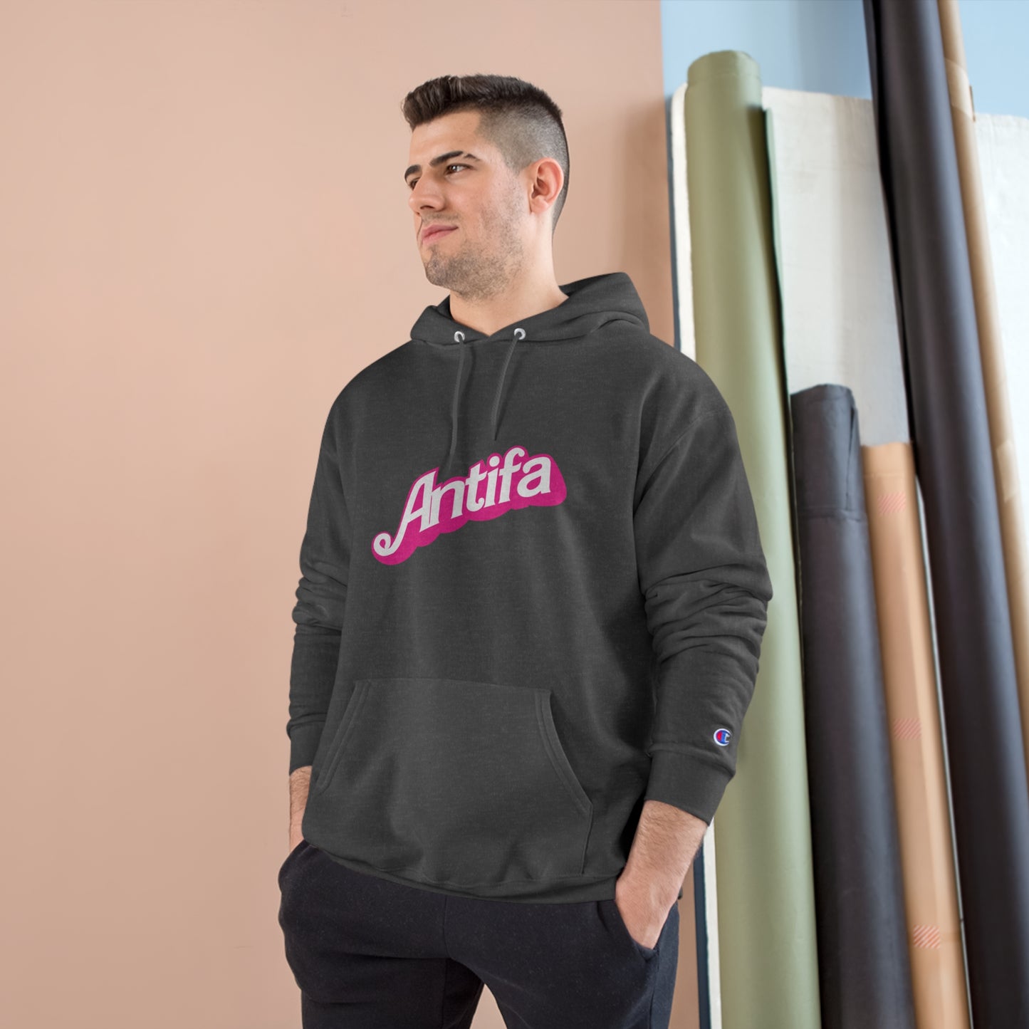 Barbie Antifa Champion Hooded Sweatshirt