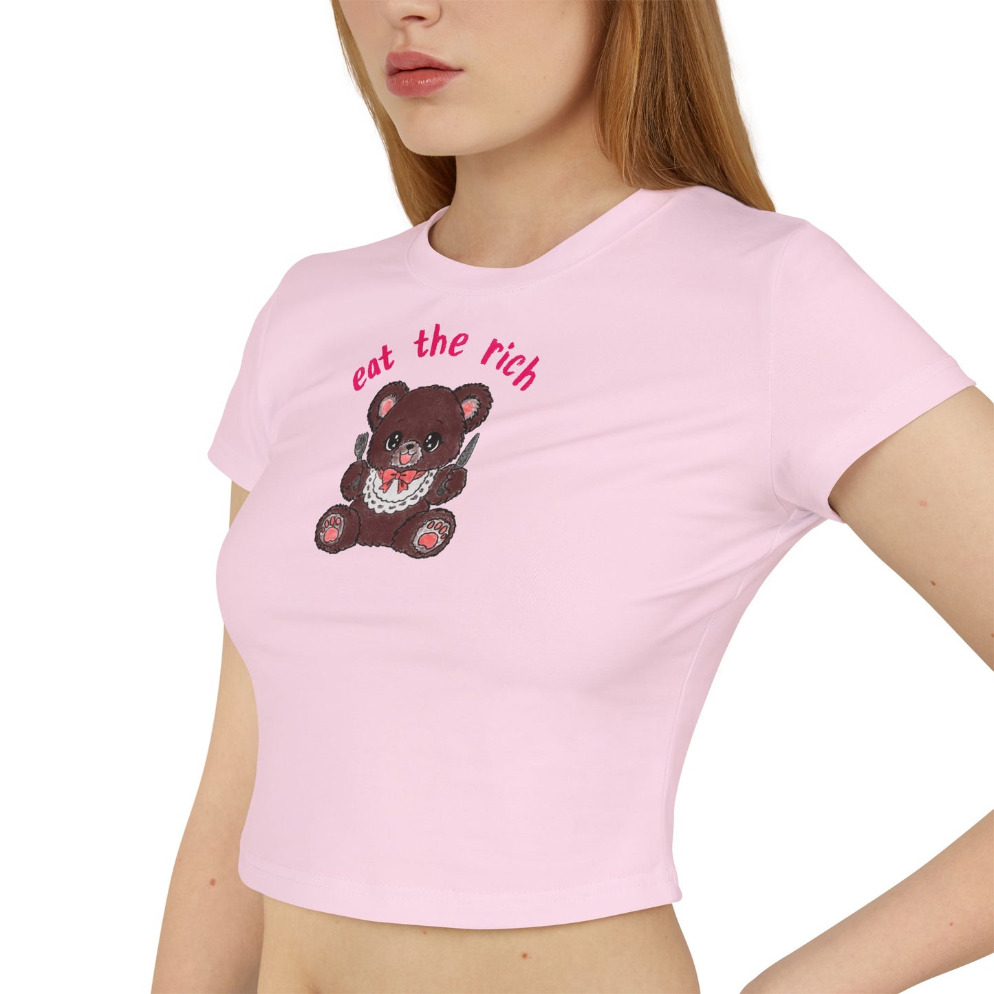 Teddy Bear x EAT THE RICH Cropped Tee
