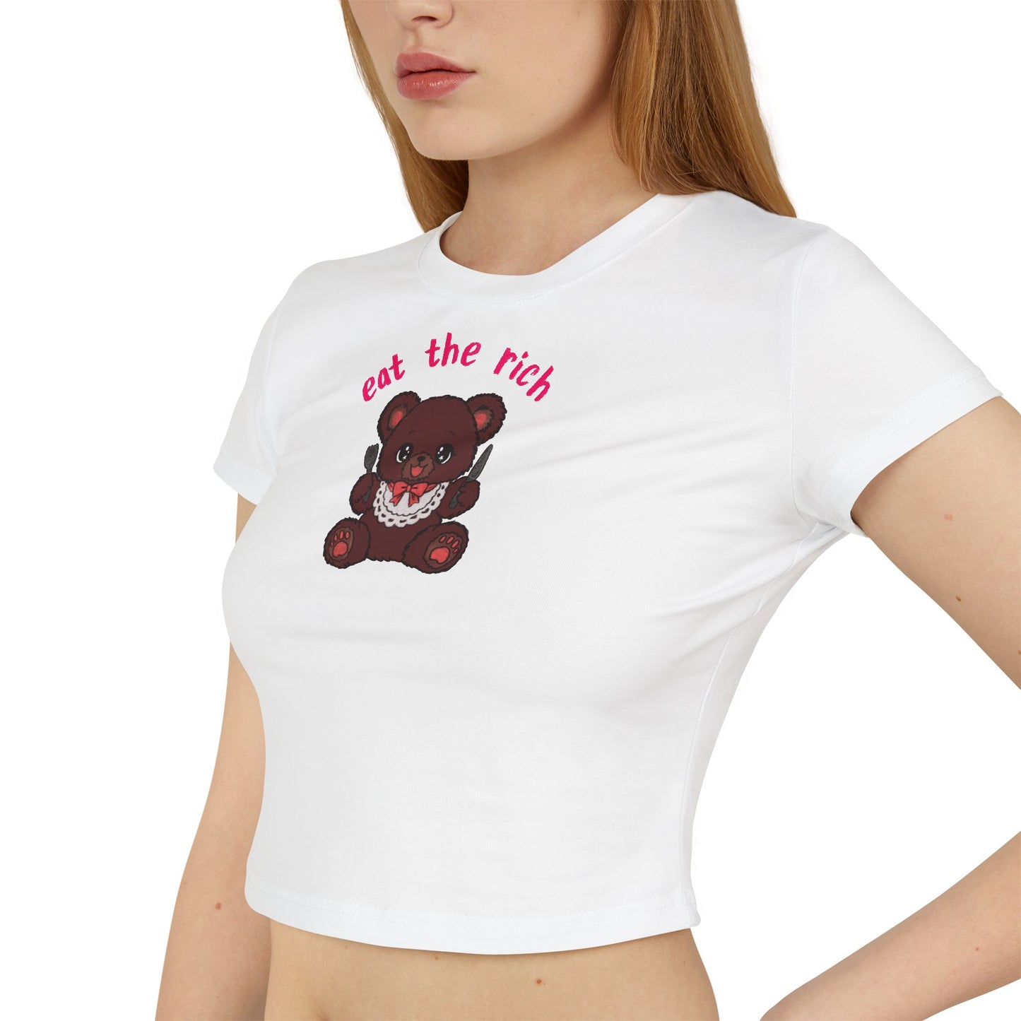 Teddy Bear x EAT THE RICH Cropped Tee