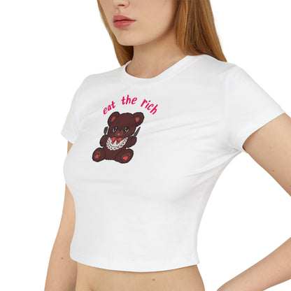 Teddy Bear x EAT THE RICH Cropped Tee