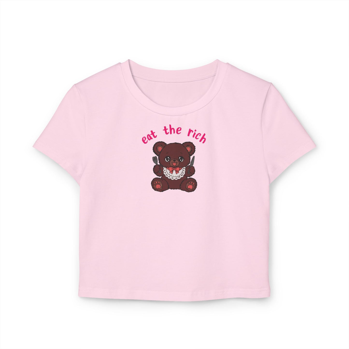 Teddy Bear x EAT THE RICH Cropped Tee
