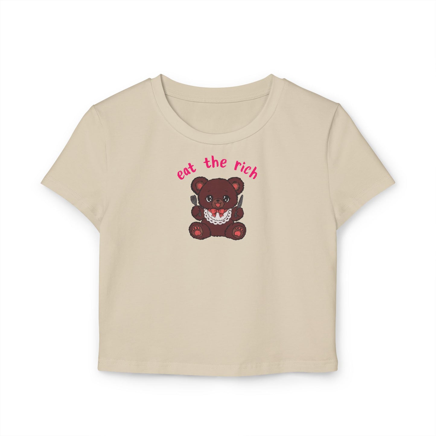 Teddy Bear x EAT THE RICH Cropped Tee